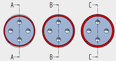 2/ assembly in equipment with wear & ovality montering i utstyr med slark og ovalitet Follow the procedure for assembly in new equipment (Part 1).