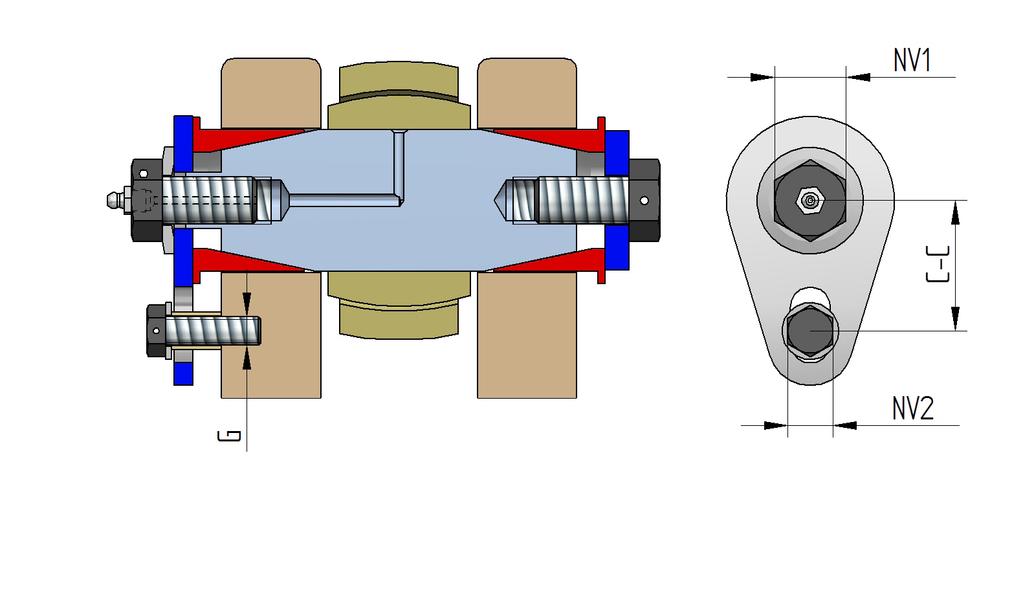 3/ technical specifications/torque tekniske data/tiltrekkingsmoment Technical table: Teknisk tabell: Diameter mm Torque Moment NV1 Spanner Width Nøkkel Vidde NV1 Spanner Width Nøkkel Vidde NV2 Recom.