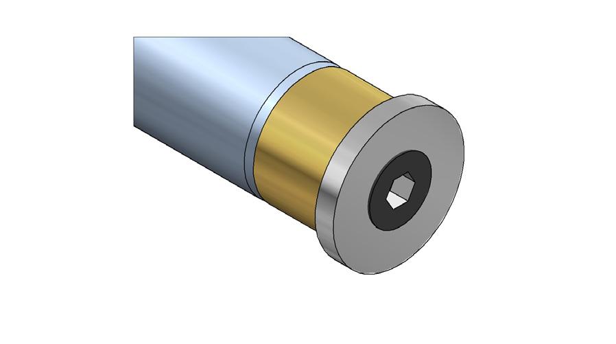 2/ bondura with countersunk screws with recessed 6-edge (Allen).