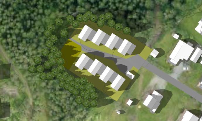 1800 Sol- og skyggediagram viser at det ikke er avvik fra krav fastsatt i kommuneplanens arealdel med hensyn til solinnfall og kvalitet på leke- og utomhusarealene.