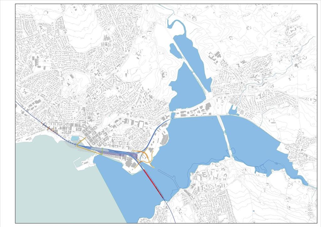 6 Åkersvika naturreservat Arealbeslag korridor vest 20 daa (2 spor)