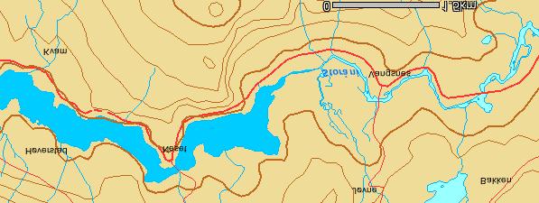 Vangsmjøsa Vangsmjøsa (innsjønr. 517, 466 m o.h.) er regulert 3.00 m med en reguleringsdam på utløpet (fig 23).