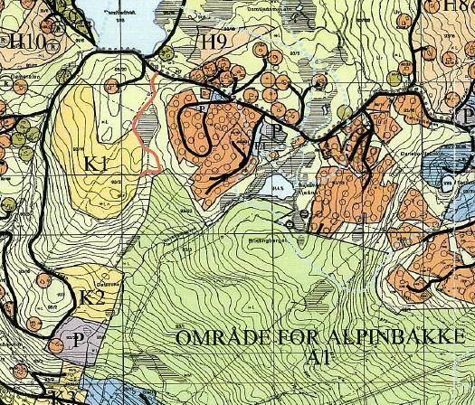 Gjeldende kommunedelplan for Aurdalsåsen, godkjent i 2004.