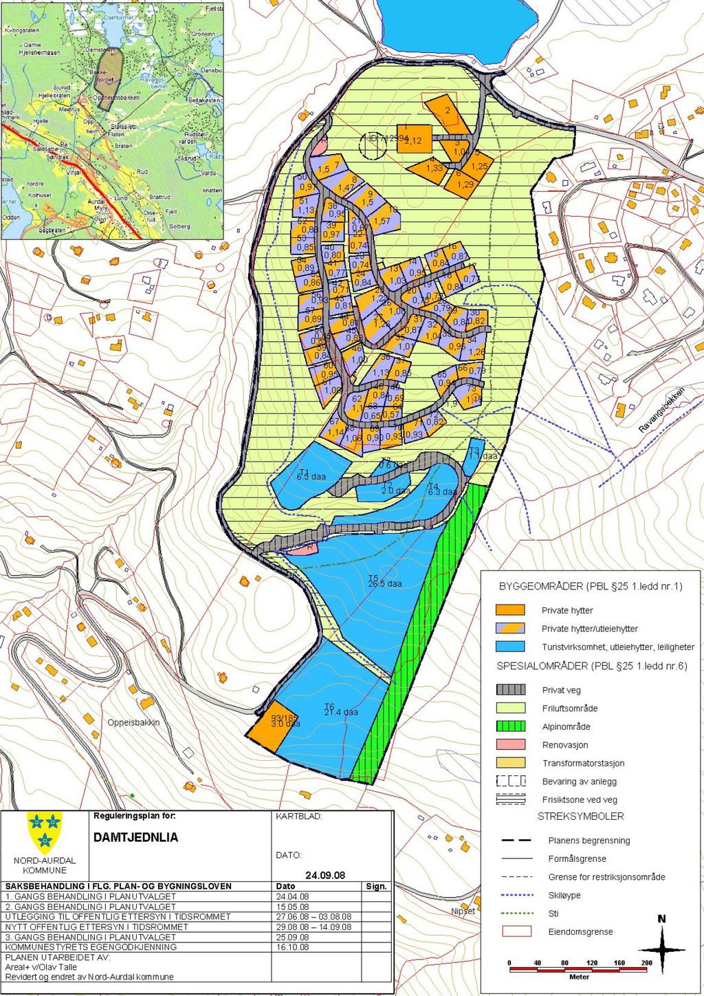 Planbeskrivelse Damtjednlia nedre del, Nord-Aurdal kommune 3.