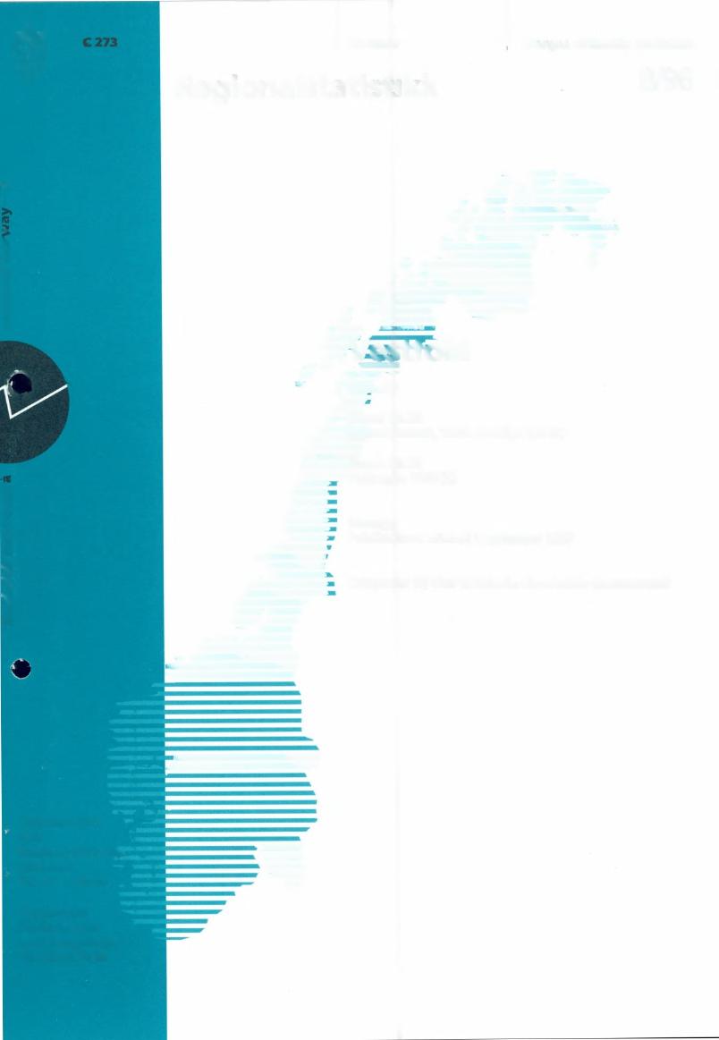 Oktober Norges offisielle statistikk Regionalstatistikk 8/96 estfold V bold ne 02.