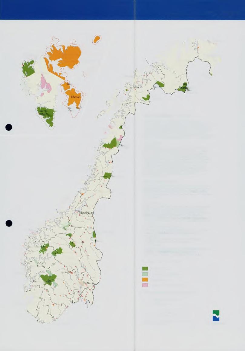 VERNEOMRÅDER 0 Kvitøy yardø ti7 Nordvest- Spitsberg Nordaust-Sval naturreservat Nordaustland Kong Karls Land ( Cgoaf akselv Stabbursdalen d,alta Spitsbergen Ovre Pasvik \,Forlandet.