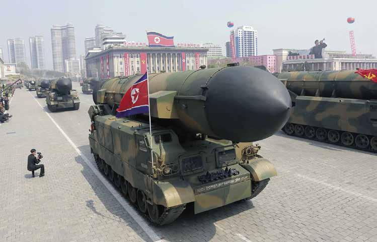 MILTEK NORD-KOREA VISER FRAM SINE BALLISTISKE MISSILER: Selv om Nord-Korea har utviklet atomvåpen, er det fortsatt uklart når landet vil klare å utvikle atomstridshoder som kan settes på ballistiske