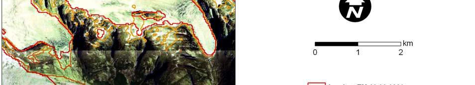 I perioden 2002-2006 har Jostedalsbreen smeltet vesentlig tilbake, noe som kan ses i Figur 4.