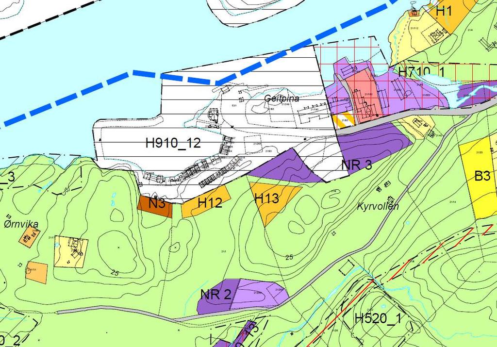 LURØY KOMMUNE Side 2 av 5 Figur 1utsnitt fra kommunedelplan Onøy/Lurøy vedtatt 2014 Planbestemmelser for fritidsområder sier: 3.