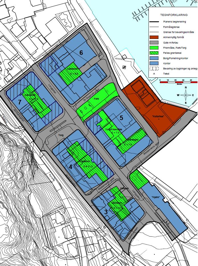 Side 26 av 64 Kommunedelplan, Bysentrum 2001-2012 Det fremheves i kommuneplan at fremtidig løsning for gjennomkjøringstrafikken i bysentrum skal sees i sammenheng med ønsket by- og sentrumsutvikling.