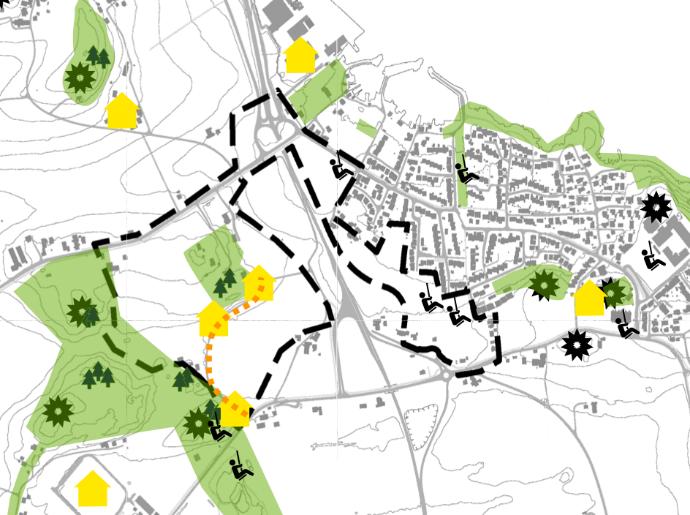 Området med høyest landskapsverdi er høydedraget ved Todnem, som fortsetter nordover. Det regionale grøntdraget ved Odnaberget og «gryta» nord for Odnaberget er også viktige landskapsområder.