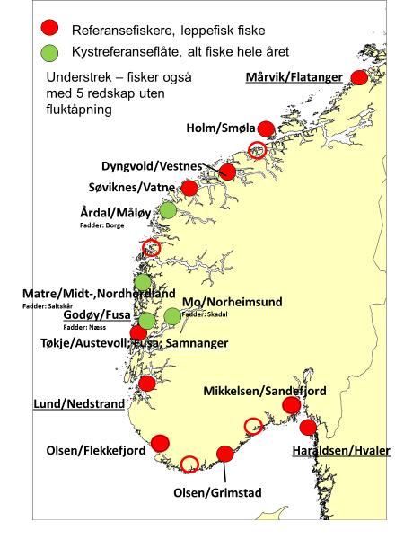 CPUE fra referansefiskere og Kystreferanseflåten holdt seg generelt stabil gjennom fangstsesongen 2016.