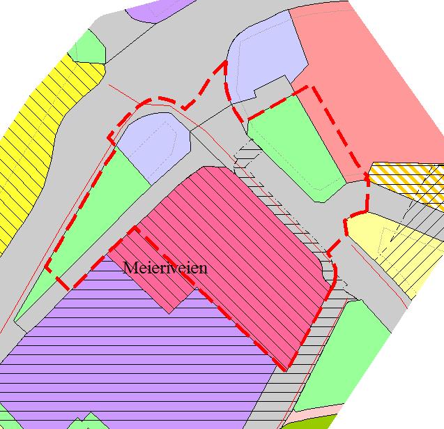 Fig.1: Gjeldende planstatus for planområdet, kommuneplanens arealdel vedtatt 21.06.11.