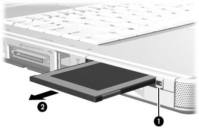 Slik stopper eller tar du ut et PC-kort: 1. Lukk alle programmer og avslutt alle oppgaver som er knyttet til PC-kortet.