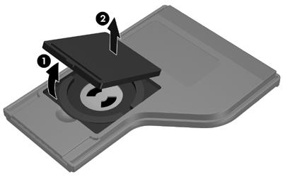 Sette inn batteriet (ExpressCard-kortversjon) ADVARSEL Det er fare for eksplosjon hvis batteriet skiftes ut med et batteri av feil type.