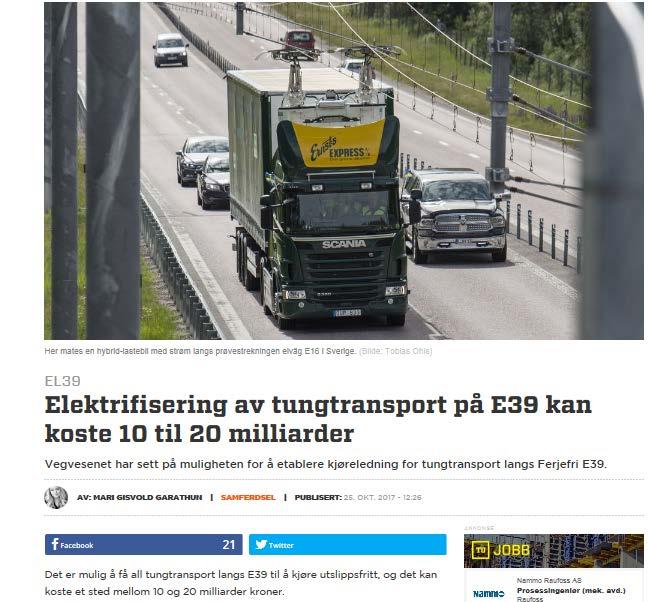 Anslag byggekostnader per km (kjøreledning) Siemens 10 millioner + Svenske rapporter 20 mill (max load) 7 mill