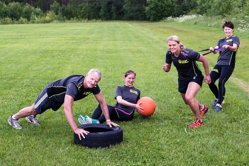 TRENINGSSENTER UTE PÅ EGGEMOEN: Utendørstrening er en stor suksess ved Camp Eggemoen, både for grupper bare for EasyLife-detagere, og for de som er med i treningsgrupper.