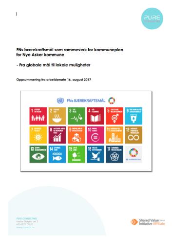 17 goals 1 common future 17 goals og 169 subgoals Global plan 2030 Agenda Common global direction for authorities, businesses and civil society The goals acknowledge