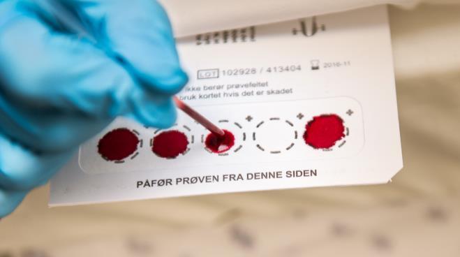 Blodprøve som er nødvendig for å sikre alle pasientene et godt tilbud begrenset mengde materiale En god blodflekk tilsvarer 6 utstemplinger av 3 µl blod Perfekte prøvekort har 5 blodflekker for