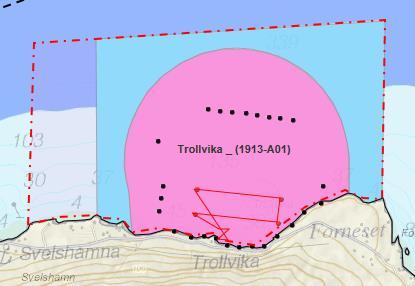 2-3 -2 2 1 2-2 -1 2-2 -1 Viktig friluftsområde registrert helt i østre del av anlegg på Forneset 2-3 -2 Middels viktig område for fiske. Overlapper med forslag om reketrålfelt.