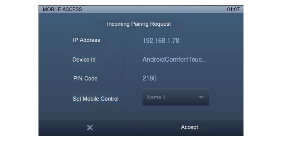 Igangsetting uten Cloudtilkobling 6. Trykk på det aktuelle panelet i listen. Panelene som er tilgjengelig er merket med panel-symbolet. Fig. 5: Velge panel 7.