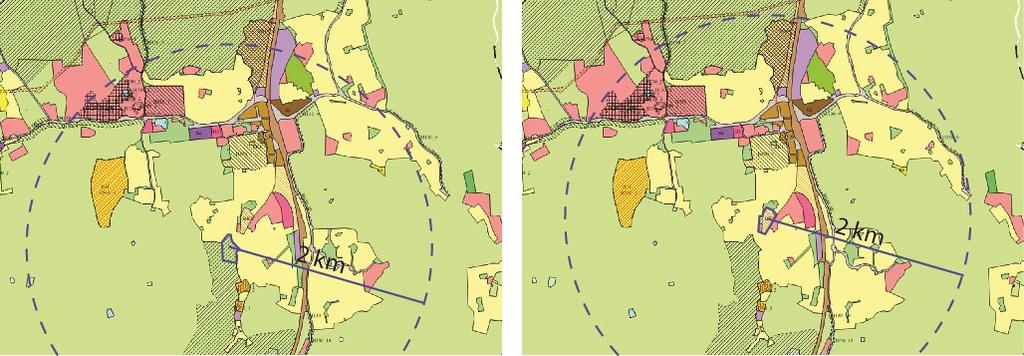 Disse alternativene er vist nedenfor med kartutsnitt. Flere alternativer vil kunne fremkomme i en mer omfattende kartlegging.