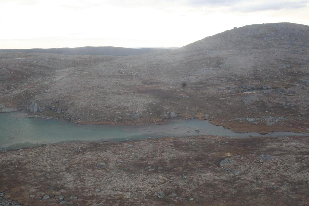 Konsekvensutredning for reingjerde mellom Rv 98 Ifjord - Darjohka 26 Fig. 5.5: Delområde 4: Landskapet er preget av mye løsmasser og til dels koller og vann.