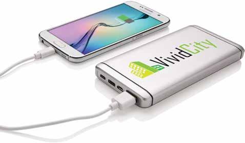 000 MAH 2.500 MAH P324.962 10.000 mah Type C powerbank 10.000 mah powerbank laget av anodisert aluminium.