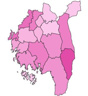 Kommunehelsetjenesten - legeårsverk Legeårsverk pr 10 000 innbyggere, kommunehelsetjenesten (funksjon 241) 2013 2014 0118 Aremark 11,4 11,4 0138 Hobøl 9,0 10,0 0104 Moss 9,7 9,9 0123 Spydeberg 10,1