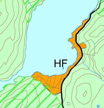 Planstatus for området For området gjelder kommuneplan forkystdel med Hellvik, som viser området som hovedsakelig byggeområde for eksisterende fritidsbolig HF.