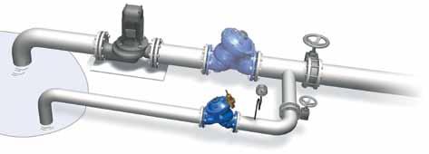 Sikkeretsventil/ventil for trykkopprettoldelse Sikkeretsventiler eller ventiler for å opprettolde trykket beskytter pumper og ledningsnett fra to ekstreme situasjoner: Når de monteres på en avstikker