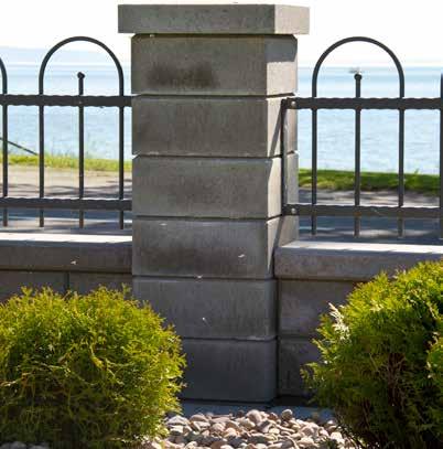 MEGATEKK PATINA, STOLPEELEMENT OG STOLPETOPP Pen avslutning på din mur Legg Benders Megatekk på din mur så får du en vakker avslutning av toppen.