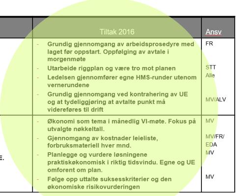 HVA HAR VI LYKKES MED