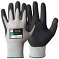 2F100 Varenr/ Part nr: 891044 HANSKE I NITRILGUMMI LETT FORET. NITRILE-DIPPED GLOVES INTERLOCK LINER. Art. 114.