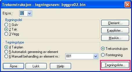 34... Kapittel 4 22.10.2009 Takplan DDS-CAD Konstruksjon FP 6 5 Slett hjelpegeometri Vi kan for ordens skyld slette hjelpegeometrien i skjermen (NB! denne vil uansett ikke komme med på utskrift).