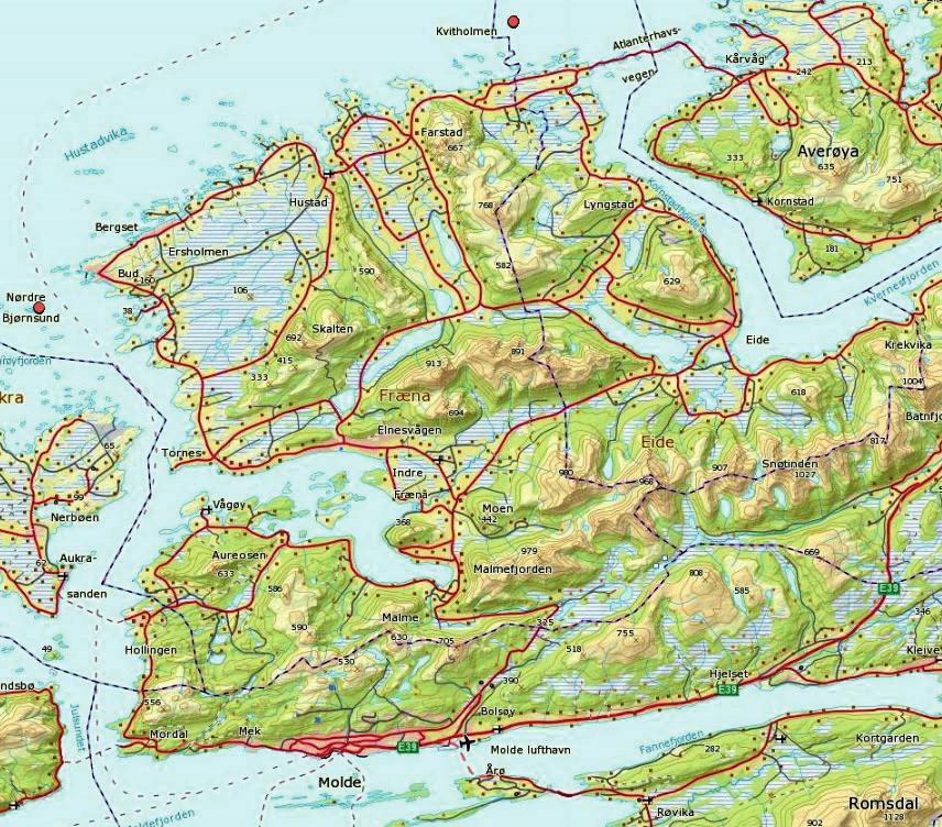 Kvitholmen fyrstasjon MOLDE Kart Situasjonskart Hentet fra fredningsvedtaket.