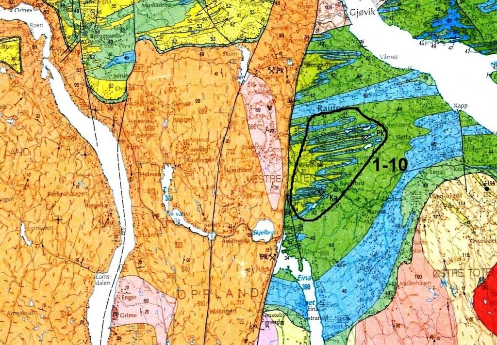 3. DEL 1 VESTRE TOTEN I området like øst for Reinsvoll er det mange vannsamlinger. Ettersom de har kontakt med kalk er det funnet kransalger i ganske mange av dem.