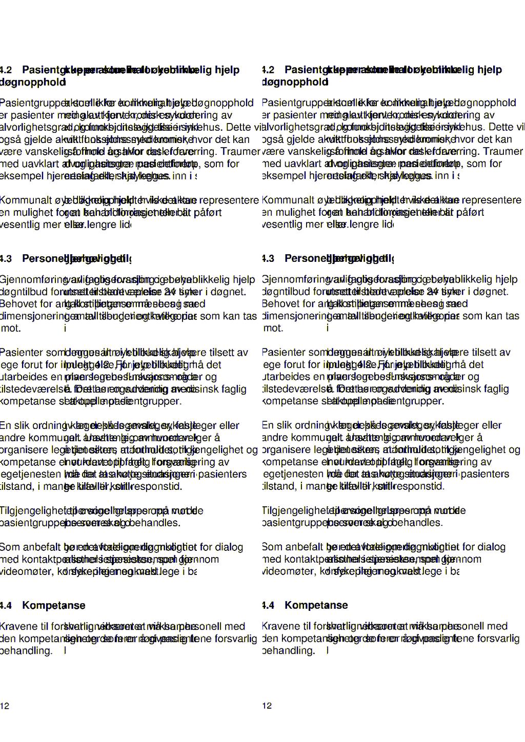 4.2 Pasientgrupper som ikke er aktuelle for kommunalt øyeblikkelig hjelp døgnopphold Pasientgrupper som ikke er aktuelle for kommunalt øyeblikkelig hjelp døgnopphold er pasienter med akutt forverring