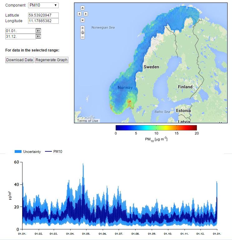 4.4 BAKGRUNNSKONSENTRASJON FOR SVEVESTØV Områdets bakgrunnskonsentrasjonen for svevestøv er i Bakgrunnsaplikasjonen i ModLuft gitt til 12 µg/m 3.