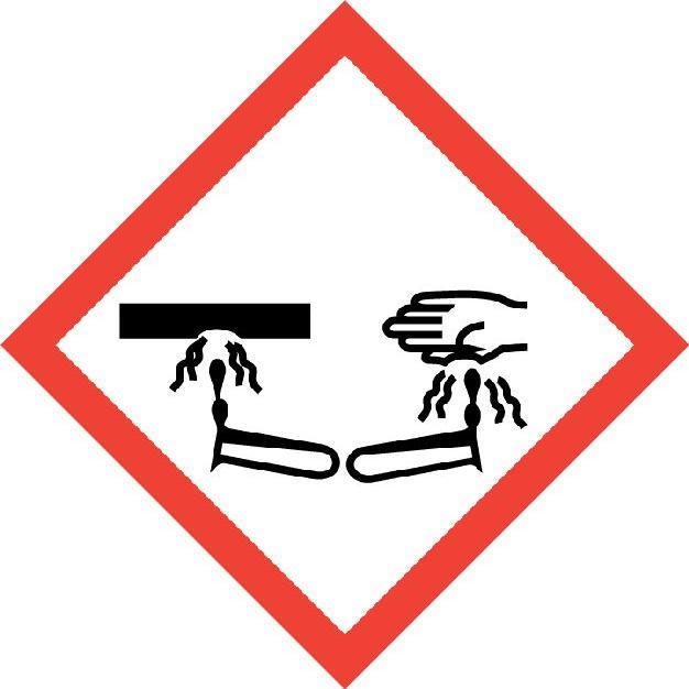 AVSNITT 2: Fareidentifikasjon 2.1. Klassifisering av stoffet eller stoffblandingen CLP (1272/2008): Skin Corr. 1B;H314. Se fullstendige Hsetninger under avsnitt 16. 2.2. Merkingselementer Signalord: Fare Gir alvorlige etseskader på hud og øyne.