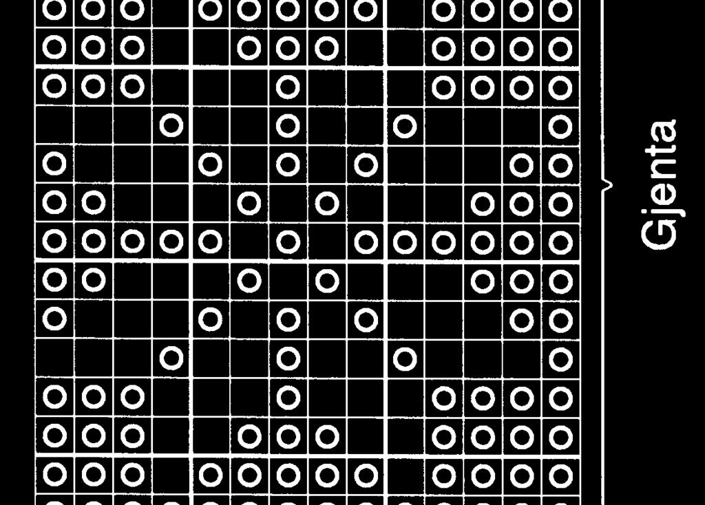 Strikk mønster etter diagram til arb måler (65) 66 (67) 68. Fell 4 m (2 m på hver side av merke) i hver side til ermehull, og strikk hver del ferdig for seg. Bakstykke: = (59) 65 (73) 79 m.