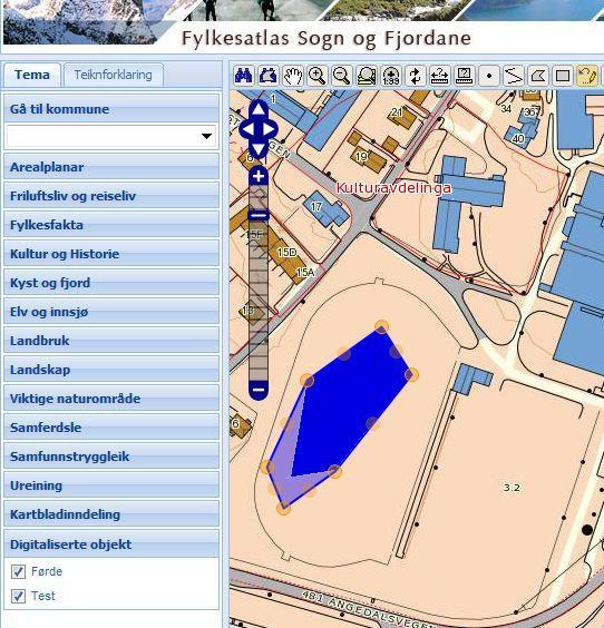 Digitaliseringsfunksjonane finn du i verktøylina For å syne alle objekt du har