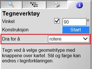 Tegnefunksjonene: Redigere geometri og egenskaper Du kan endre på det du har tegnet ved både klikke på og dra i objektene.