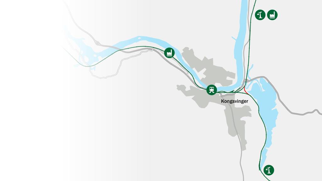 Strategi 1: Etablere et nasjonalt transportknutepunkt for godstransport på bane og tilrettelegge for samarbeid med andre næringsområder Legge til rette for å etablere et nasjonalt