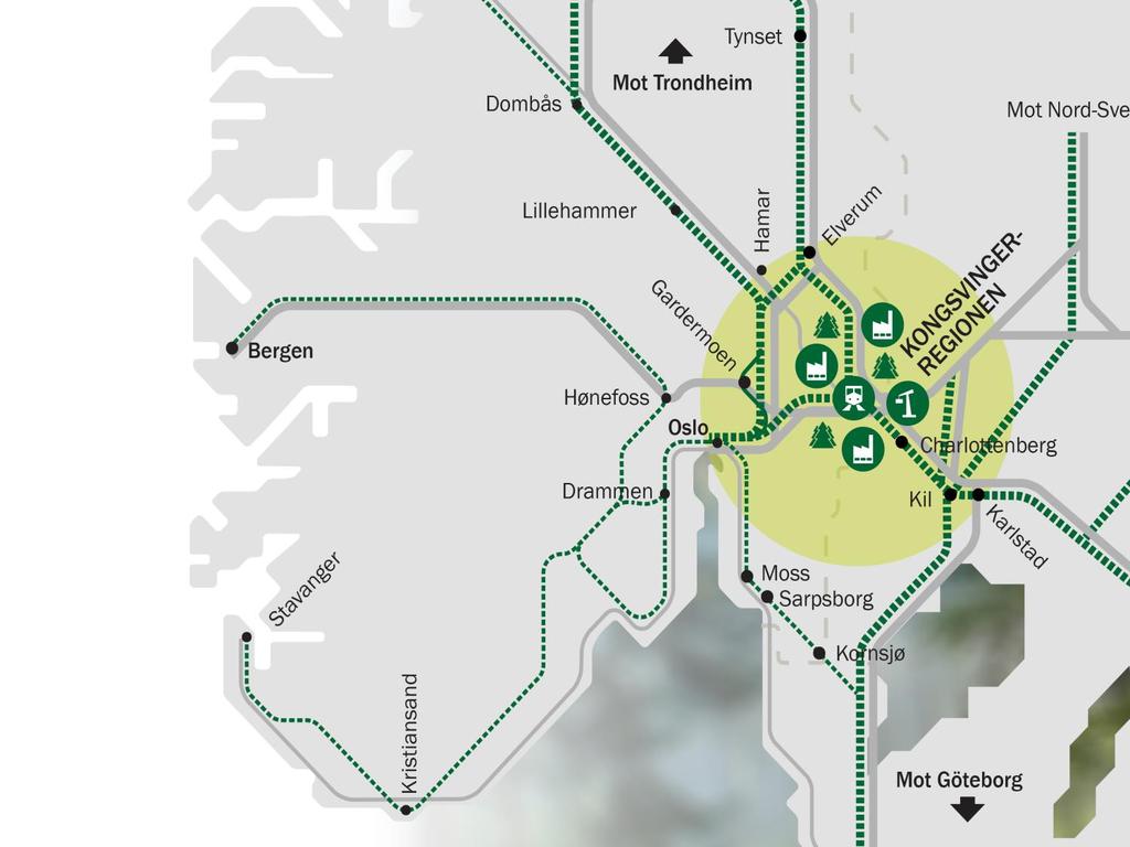 Regionens styrker Sentral beliggenhet Utstrakt tilgang til bioråvarer Et sterkt næringsliv med solid industrikompetanse Store regulerte næringsarealer nær