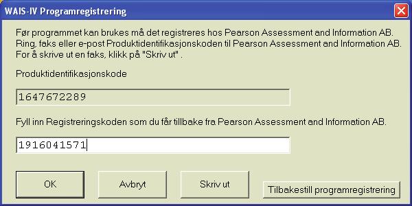 2. Ring, faks eller e-post Produktidentifikasjonskoden som vises på skjermen.