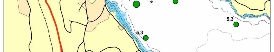 Figur 10. Beregnet økologisk risiko (Csed / MPC) for sedimentene på de enkelte stasjonene i henhold til trinn 2.