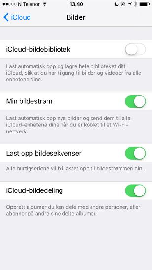 icloud og Bilder 5.