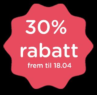 30% rabatt Våre tjenester frem til I DAG 23:59!