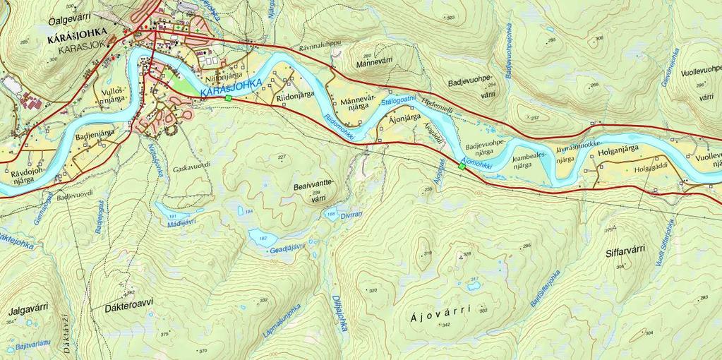 Bekker kartlagt og beskrevet i: Utdrag fra Nordnorske ferskvannsbiologer 2004-1 Vandringshindre for fisk i Tanaevas